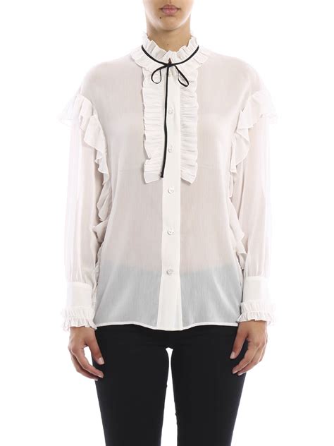 camisas gucci blancas|camisa gucci mujer elegante.